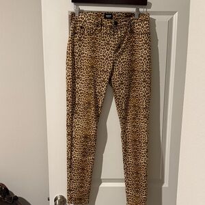 Hudson Jeans Tan Leopard Skinny Jeans